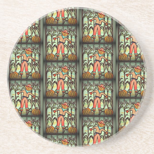 Vintage Fågelskrämma Drag Underlägg  (Framsidan)