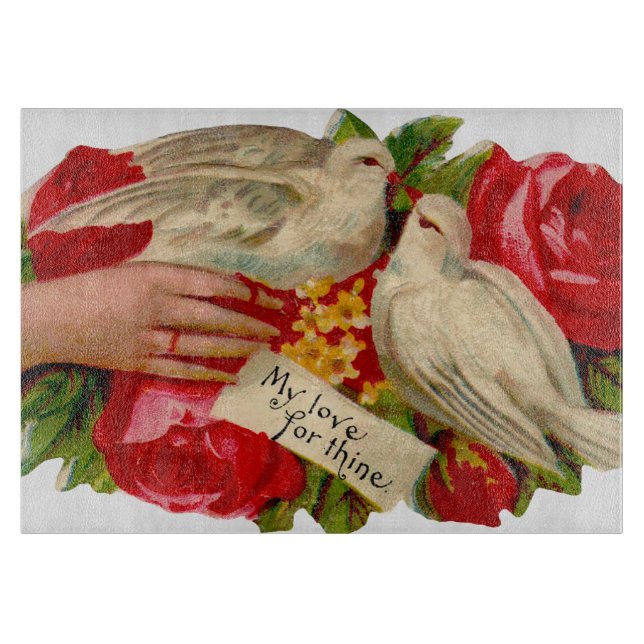 Vintage Fåglar Victorian Love Dove Klassisk Konst (Framsidan)
