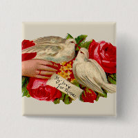 Vintage Fåglar Victorian Love Dove Klassisk Konst