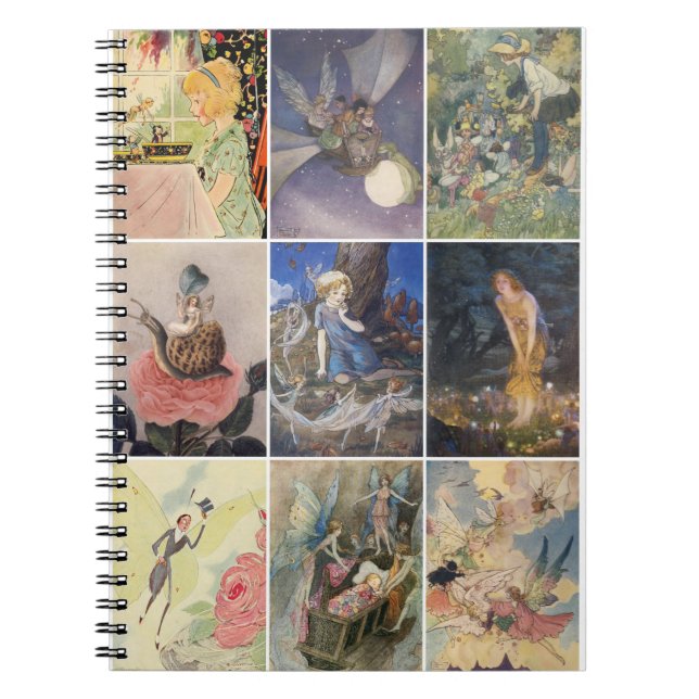 Vintage Fairy Art Illustrations Anteckningsbok (Framsidan)