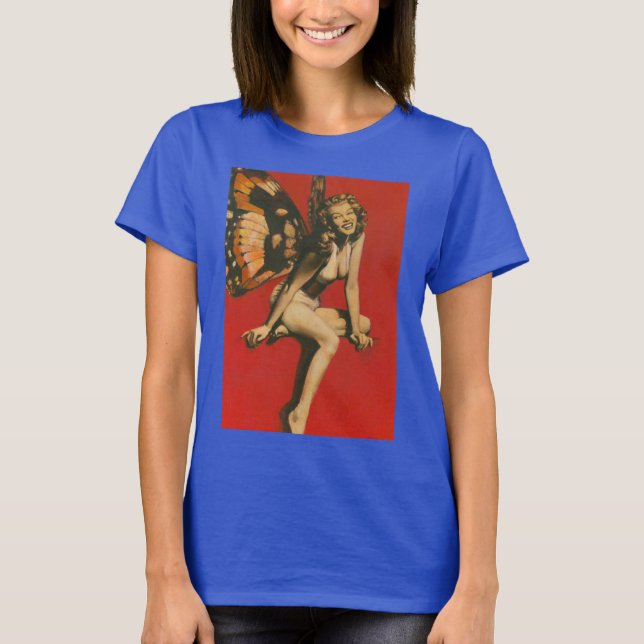 Vintage Fairy Burnout Dam T-shirt (Framsida)