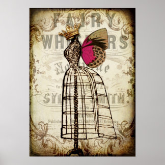 Vintage Fairy Dress Form Poster