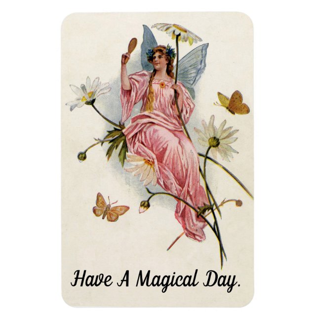 Vintage Fairy Flexible Photo Magnet (Vertikal)