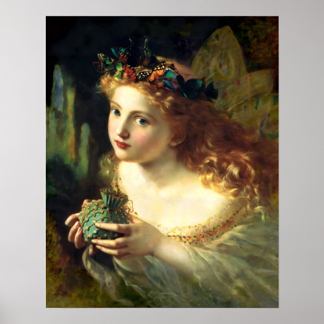 Vintage Fairy Girl av Sophie Gengembre Andersson Poster (Framsidan)