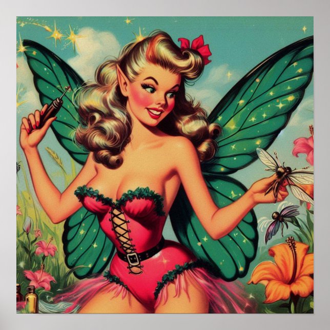 Vintage Fairy Girl Poster (Framsidan)