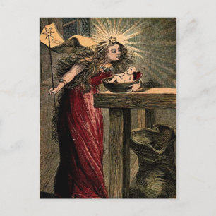 Vintage Fairy Godmor Vykort