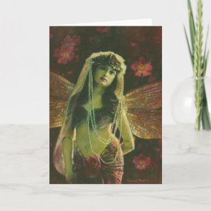 Vintage Fairy Hälsning Card Kort