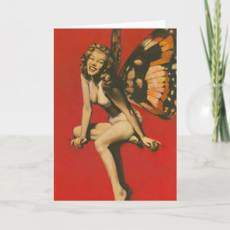 Vintage Fairy Hälsning kort