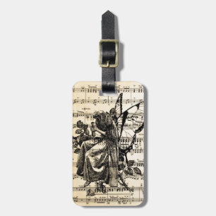 Vintage Fairy & Music Bagagebricka