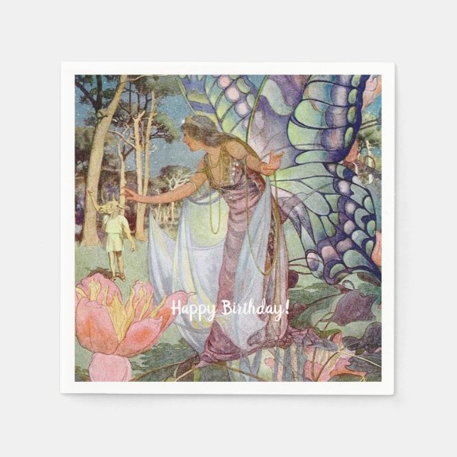 Vintage Fairy Pappersservett (Framsidan)