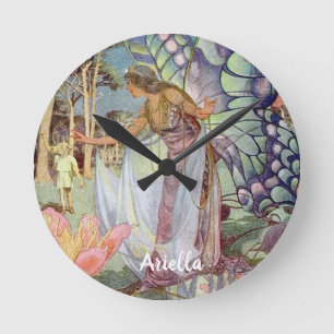 Vintage Fairy Rund Klocka