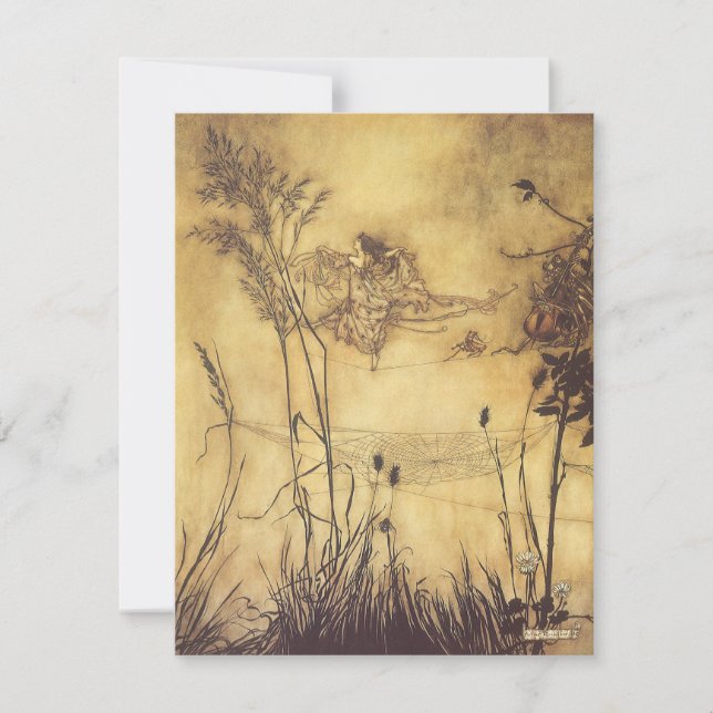 Vintage Fairy Tale av Arthur Rackham-inbjudan Inbjudningar (Framsida)