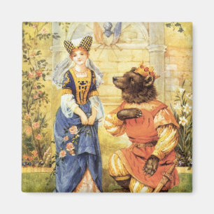 Vintage Fairy Tale, Beauty och Beast Magnet