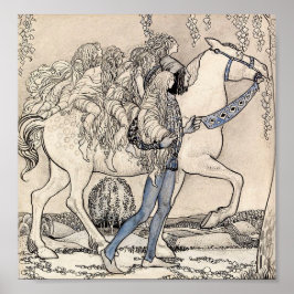 Vintage Fairy tale Bok Illustration Poster