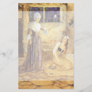 Vintage Fairy Tale Cinderella med Fairy Godmor Brevpapper