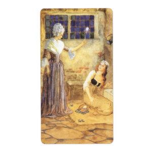 Vintage Fairy Tale Cinderella med Fairy Godmor Fraktsedel