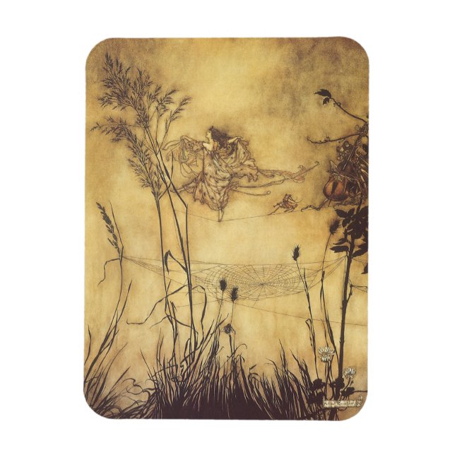 Vintage Fairy Tale, Fairy's Tightrope by Rackham Magnet (Vertikal)