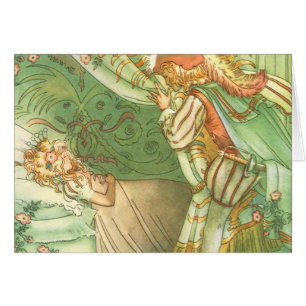 Vintage Fairy Tale Hälsningskort