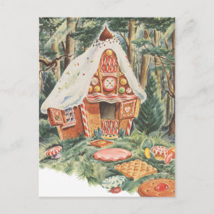 Vintage Fairy Tale, Hansel and Gretel Candy House Vykort