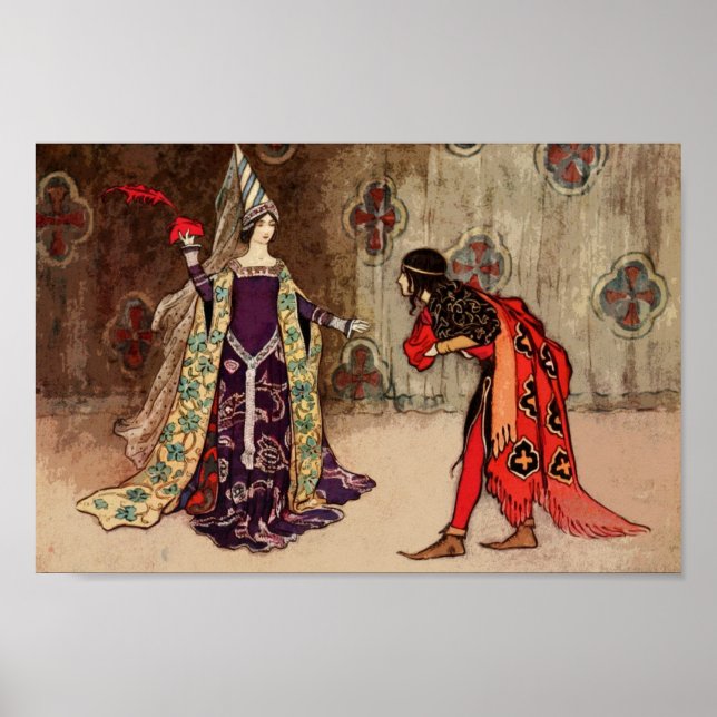 Vintage Fairy Tale Illustration Poster (Framsidan)