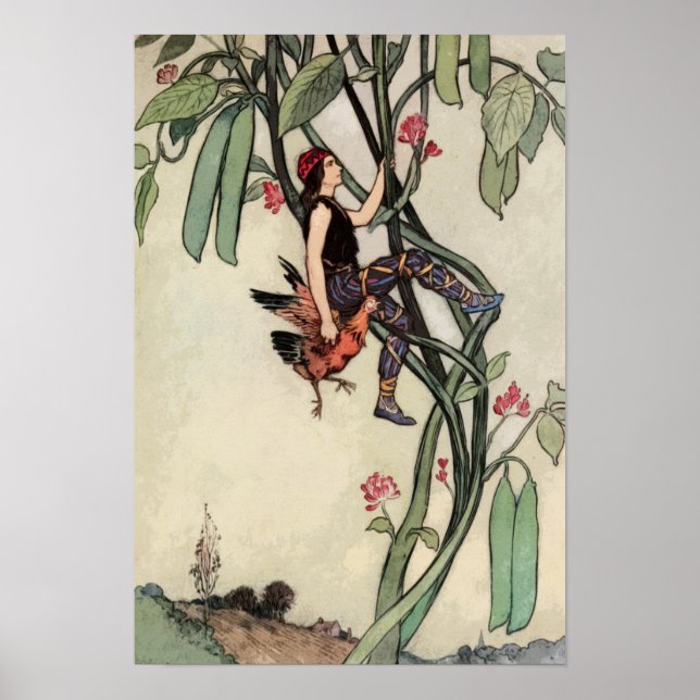 Vintage Fairy Tale Illustration Poster (Framsidan)