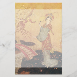 Vintage Fairy Tale Princess Badoura, Edmund Dulac