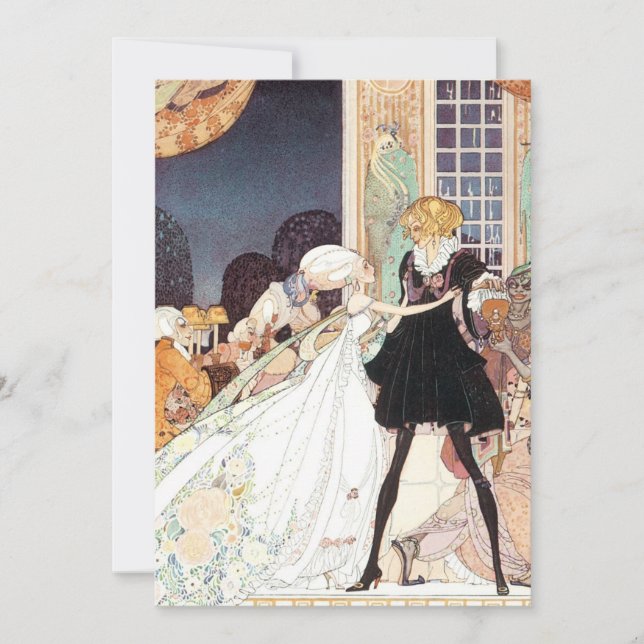 Vintage Fairy Tale Princess Bröllop spara datum Datumet (Framsida)