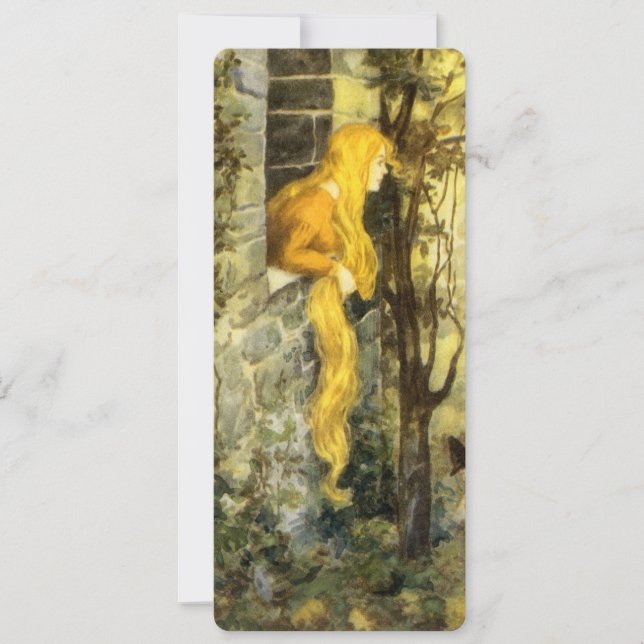 Vintage Fairy Tale, Rapunzel med lång luthår (Framsida)
