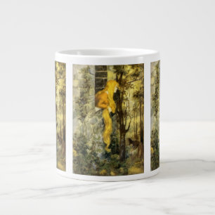 Vintage Fairy Tale, Rapunzel med lång luthår Jumbo Mugg