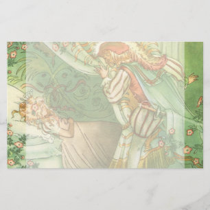 Vintage Fairy Tale, Sleeping Beauty Princess Brevpapper