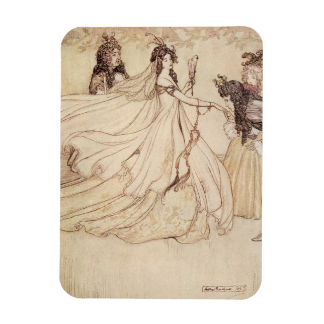 Vintage Fairy Tales, Cinderella av Arthur Rackham Magnet (Vertikal)