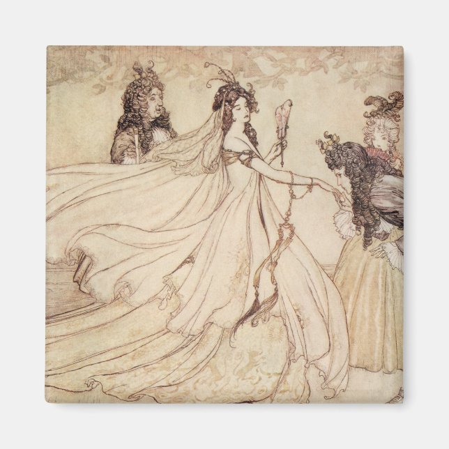 Vintage Fairy Tales, Cinderella av Arthur Rackham Magnet (Framsidan)