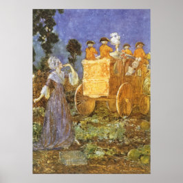 Vintage Fairy Tales Cinderella och Fairy Godmor Poster