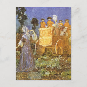 Vintage Fairy Tales Cinderella och Fairy Godmor Vykort