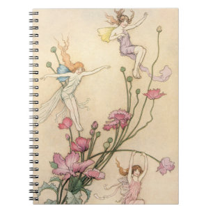 Vintage Fairy Tales, tre spritar fyllda med Joy Anteckningsbok Med Spiral