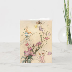 Vintage Fairy Tales, tre spritar fyllda med Joy Tack Kort