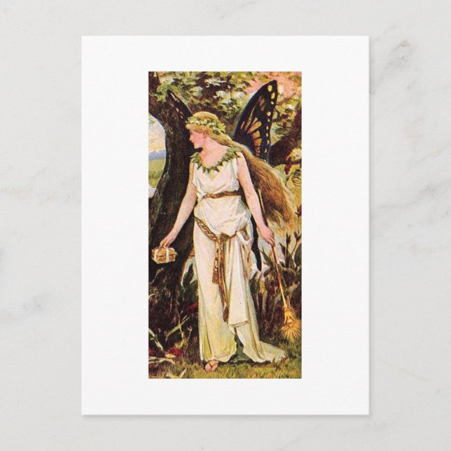 Vintage Fairy Vykort (Framsida)