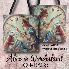 Vintage Fairytale Alice In Wonderland Tygkasse