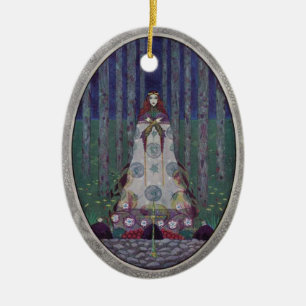 Vintage Fairytale Art Julgransprydnad Keramik