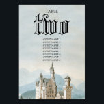 Vintage Fairytale Castle Rustic Forest Bröllop Bordsnummer<br><div class="desc">Ett vackert sagoslott som finns i en skog. En unik bröllop-design som användor vattenfärgen vintage illustrationer av felsökningsinställningar. En "gång på en tid" och "lyckligtvis alltid efter" storybook stil bröllop är perfekt för ett prins- och prinsessa bröllop-tema. Skripttypografi i elegant bok används för att skapa en saga. Ett charmerande bordsnummer...</div>