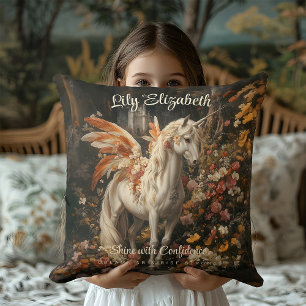 Vintage Fairytale Magic Fairy Unicorn Nursery Kudde