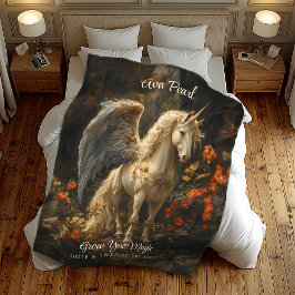 Vintage Fairytale Unicorn Fleecefilt