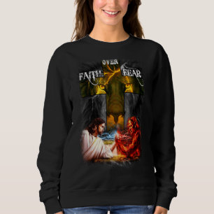 Vintage Faith over Fear Lejon Christian Kor Jesus T Shirt