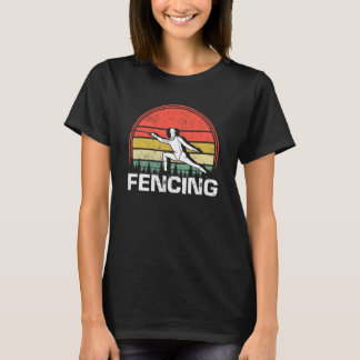 Vintage Fäktare Retro Fäktning Sport Duell Strid S T Shirt
