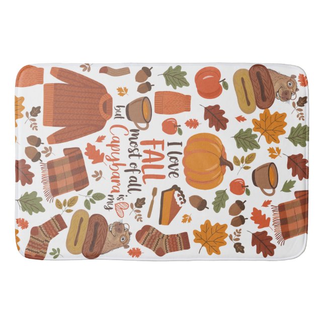 Vintage Fall Capybara badrumsmatta (Framsidan)