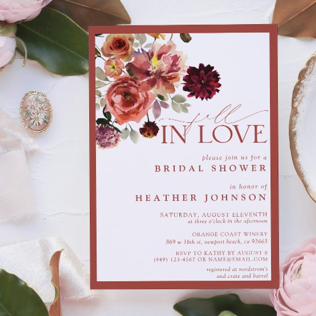 Vintage Fall i Möhippan Kärlek Blommigt Inbjudningar (Easily personalize this pretty Vintage bridal shower invitation for your very special event!)