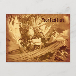 Vintage Fall Indian Maj Anpassade vykort