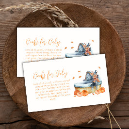 Vintage Fall Pumpkin Crib Bokar for Baby Shower Tilläggskort