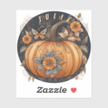 Vintage Fall Pumpkin. Fall Pumpkin and Flowers