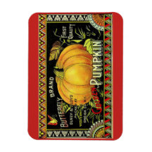 Vintage Fall Pumpkin Magnet